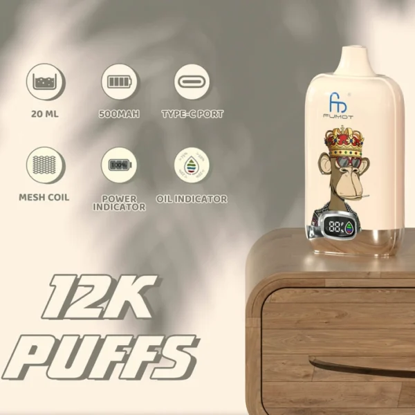 Fumot Vape 12000 Digital Box 12000 Disposable Vape