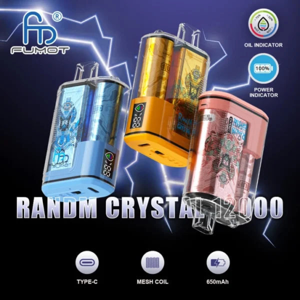 Fumot Crystal 12000 Disposable Vape Box - 20ML